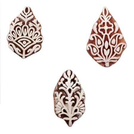 Set of 3 Piece New Mix Wooden Printing Block